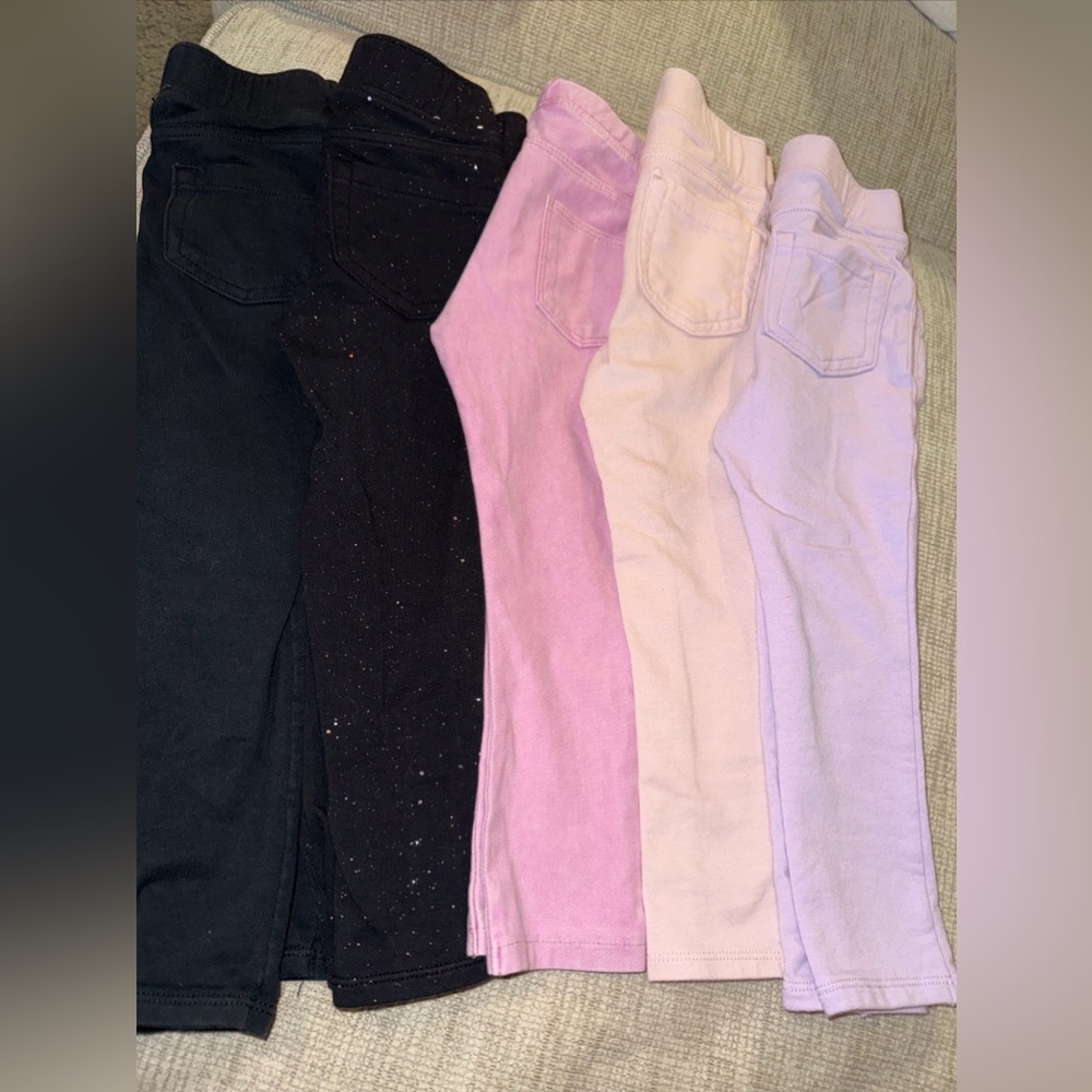 Jumping Beans 3T Stretchy Soft Jeggings LOT Of 5